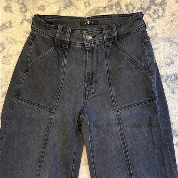 7 For All Mankind Black Wash Jeans - Picture 4 of 12